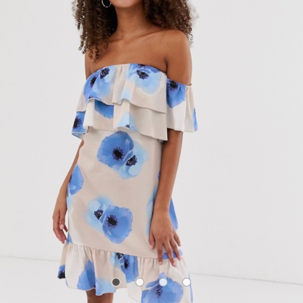 ASOS Parisian Flora Frill Dress